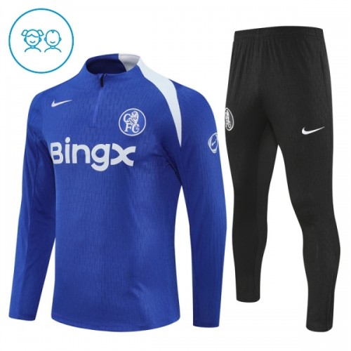 Chelsea Quarter Zip Training Huppari 2025-26 Sininen - Lasten Chelsea Quarter Zip Training Huppari 2025-26 Sininen - Lasten