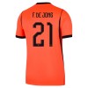 Alankomaat F. De Jong 21 Pelipaita Koti MM-Kisat 2026