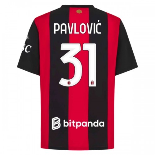 AC Milan Pavlovic 31 Pelipaita Koti 2026-27 AC Milan Pavlovic 31 Pelipaita Koti 2026-27