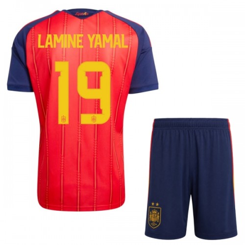 Espanja 2 Stars Lamine Yamal 19 Pelipaita Koti MM-Kisat 2026 - Lasten Espanja 2 Stars Lamine Yamal 19 Pelipaita Koti MM-Kisat 2026 - Lasten