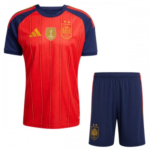 Espanja 2 Stars Pelipaita Koti MM-Kisat 2026 - Lasten Espanja 2 Stars Pelipaita Koti MM-Kisat 2026 - Lasten
