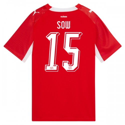 Sveitsi Djibril Sow 15 Pelipaita Koti MM-Kisat 2026 Sveitsi Djibril Sow 15 Pelipaita Koti MM-Kisat 2026