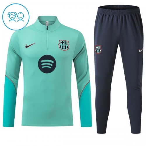 Barcelona Quarter Zip Training Huppari 2026-27 Vihreä - Lasten Barcelona Quarter Zip Training Huppari 2026-27 Vihreä - Lasten
