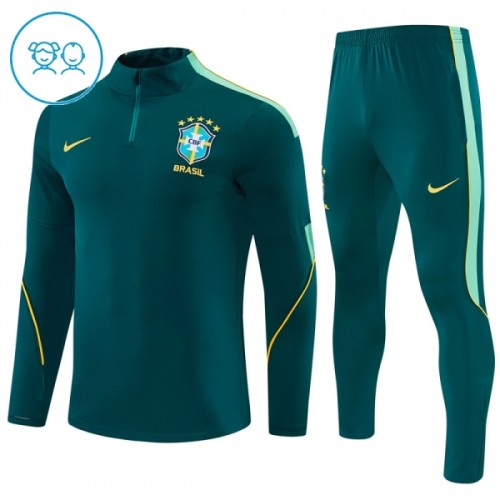Brasilia Quarter Zip Training Huppari 2026-27 Vihreä - Lasten Brasilia Quarter Zip Training Huppari 2026-27 Vihreä - Lasten