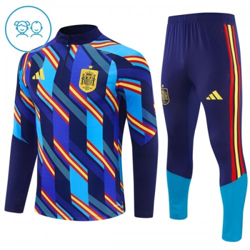Espanja Quarter Zip Training Huppari 2026-27 Sininen - Lasten Espanja Quarter Zip Training Huppari 2026-27 Sininen - Lasten