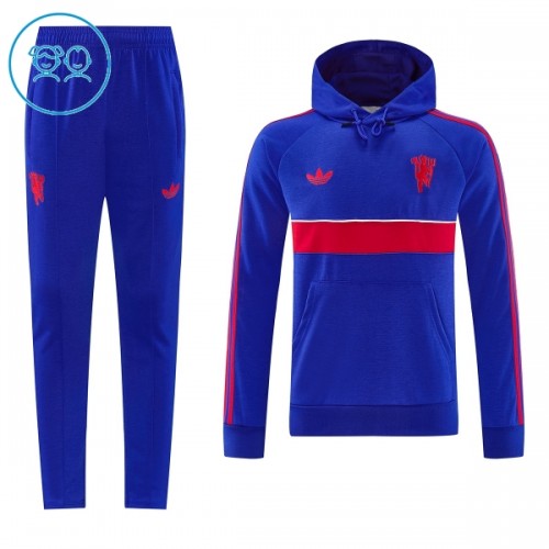 Manchester United Hoodie Training Huppari 2026-27 Sininen - Lasten Manchester United Hoodie Training Huppari 2026-27 Sininen - Lasten