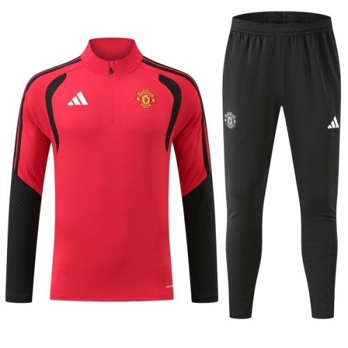 Manchester United Quarter Zip Training Huppari 2026-27 Punainen Manchester United Quarter Zip Training Huppari 2026-27 Punainen