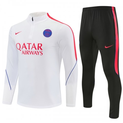 Paris Saint-Germain Quarter Zip Training Huppari 2026-27 Valkoinen Paris Saint-Germain Quarter Zip Training Huppari 2026-27 Valkoinen