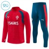Portugali Quarter Zip Training Huppari 2026-27 Punainen - Lasten Portugali Quarter Zip Training Huppari 2026-27 Punainen - Lasten