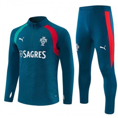 Portugali Quarter Zip Training Huppari 2026-27 Sininen Portugali Quarter Zip Training Huppari 2026-27 Sininen