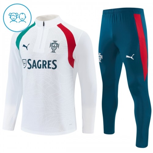 Portugali Quarter Zip Training Huppari 2026-27 Valkoinen - Lasten Portugali Quarter Zip Training Huppari 2026-27 Valkoinen - Lasten