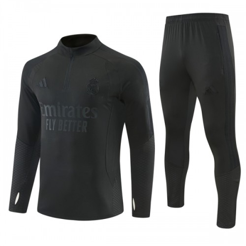 Real Madrid Quarter Zip Training Huppari 2026-27 Musta Real Madrid Quarter Zip Training Huppari 2026-27 Musta