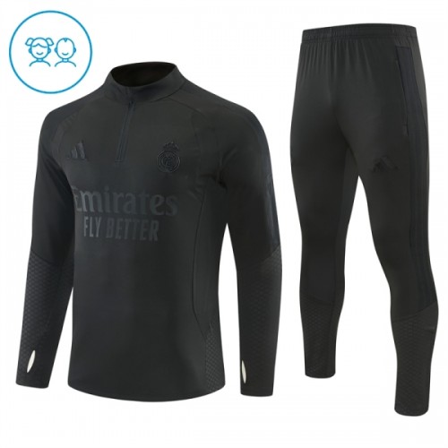 Real Madrid Quarter Zip Training Huppari 2026-27 Musta - Lasten Real Madrid Quarter Zip Training Huppari 2026-27 Musta - Lasten