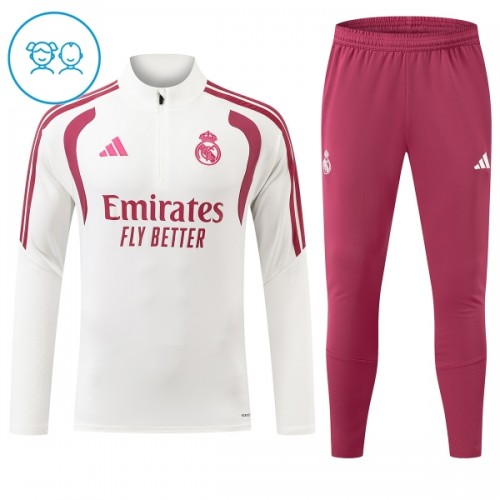 Real Madrid Quarter Zip Training Huppari 2026-27 Valkoinen - Lasten Real Madrid Quarter Zip Training Huppari 2026-27 Valkoinen - Lasten