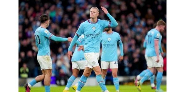 Manchester City 1-1 Everton, Haaland teki maalin peräkkäin