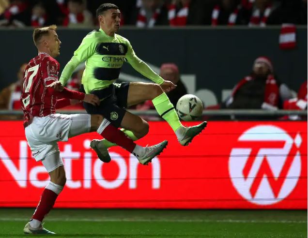 FA Cup: Manchester City 3:0 Bristol City eteni kahdeksan parhaan joukkoon, Foden 2 maalia, De Bruyne 1 maalin