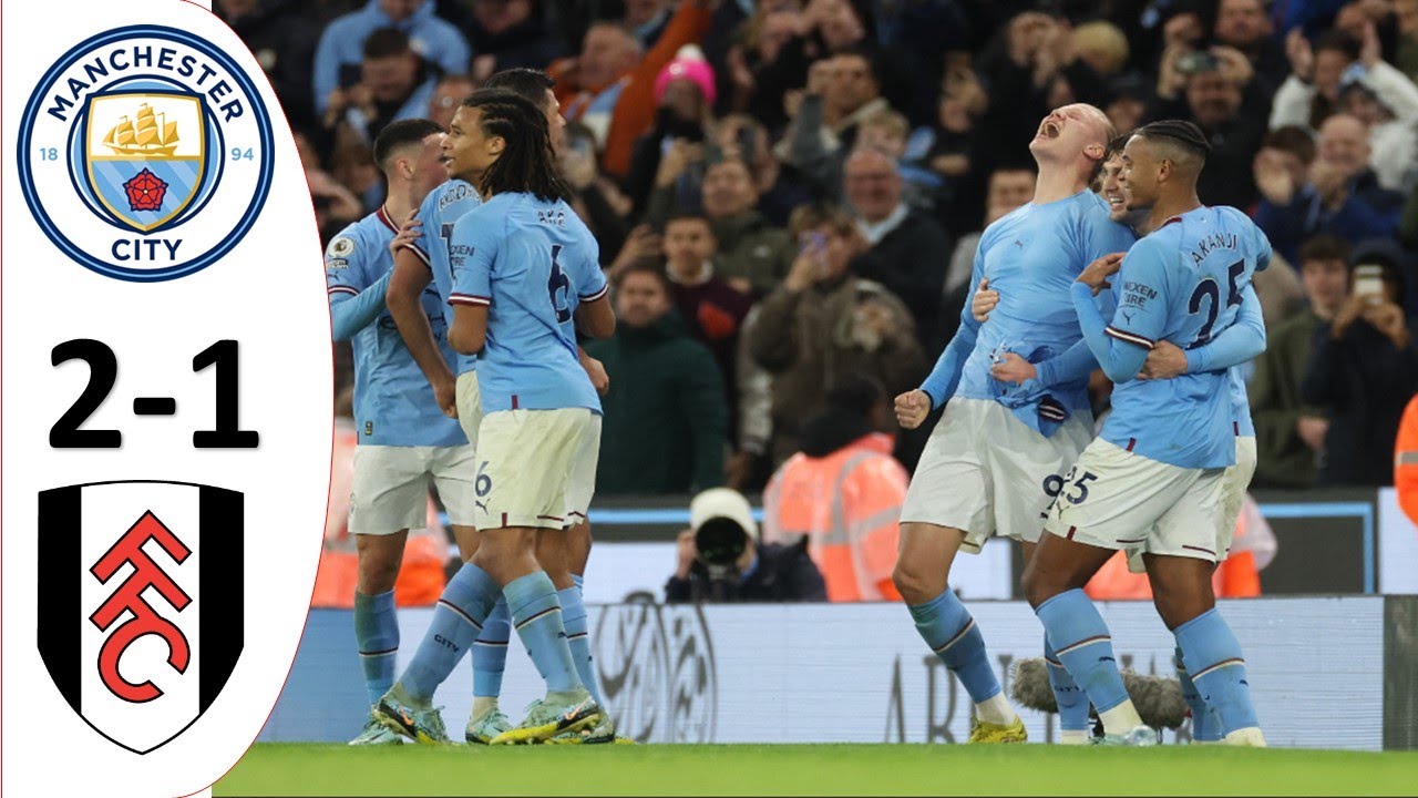 Manchester City voitti Fulhamin lukemin 2-1 ja on väliaikaisesti Premier ligue kärjessä