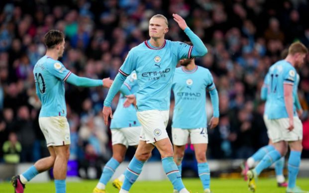 Manchester City 1-1 Everton, Haaland teki maalin peräkkäin